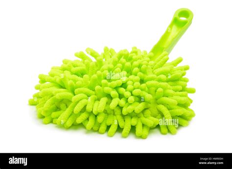 Green Microfiber Mop Isolated On White Stock Photo Alamy