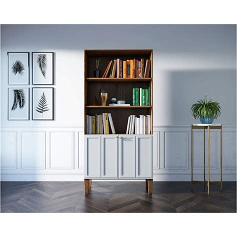 Стеллаж с 3 открытыми полками и 2 дверцами орех Andersen - купить за ...