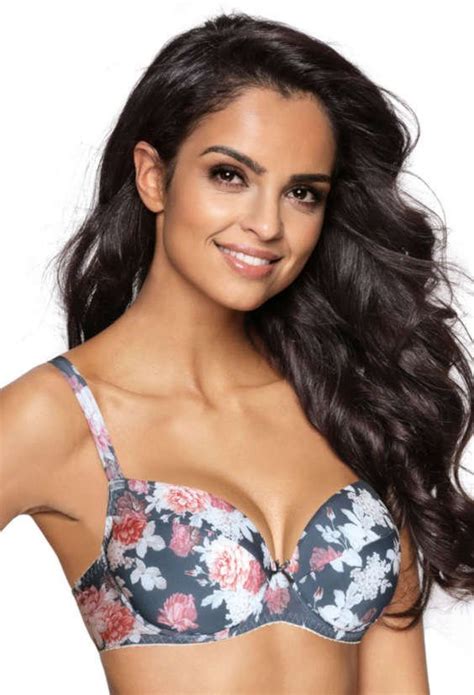 Biustonosz Push Up Szary Eva M 3153 11 80D MAT Lingerie Moda Sklep