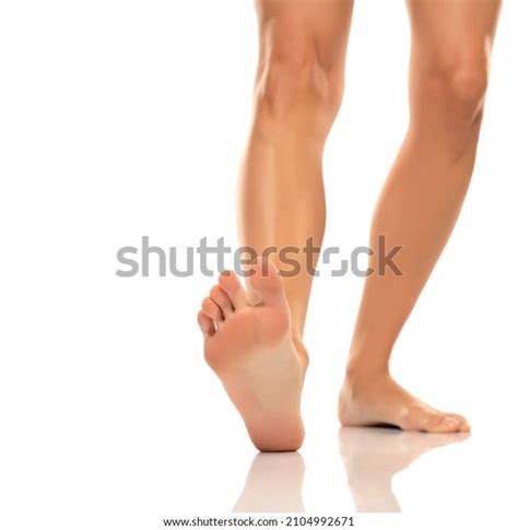 Nude Barefoot Female Legs Soles On Stock Photo Shutterstock