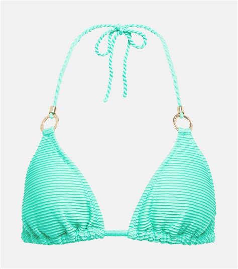 Caribbean Waters Bikini Top In Turquoise Heidi Klein Mytheresa