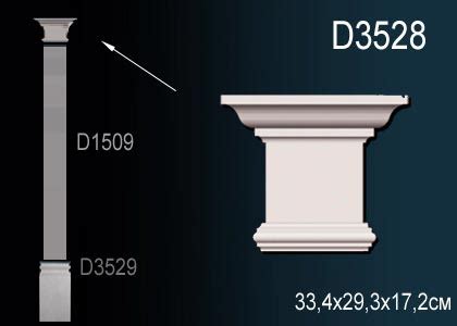 Купить капитель пилястры Perfect D3528 из полиуретана |Перфект Д3528
