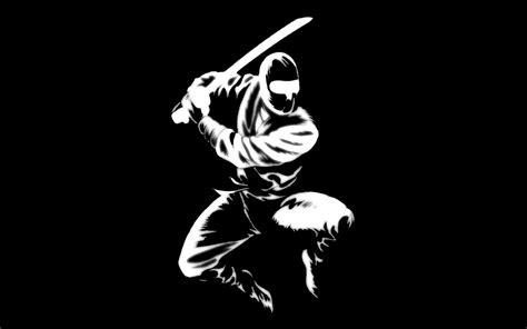 Black and White Ninja Logo - LogoDix