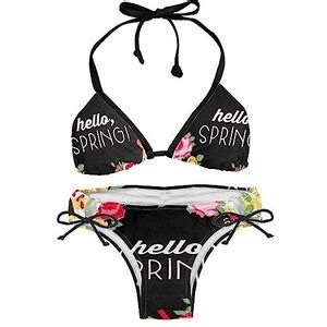 Suojapuku Bikini Da Donna Costume Da Bagno A Due Pezzi Ciao Stringa Gialla Di Primavera Insiemi