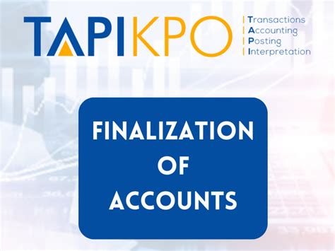 Finalization Of Accounts For Tax Reporting Upwork