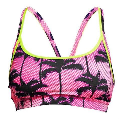 Funkita Top De Bikini Sports Pop Palms Rosa Swiminn