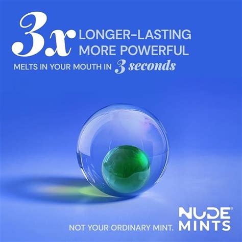 Nude Mints Concentrated Liquid Capsules Mouth Watering Mint Sugar Free Calorie