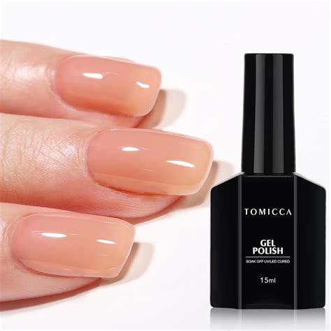 Amazon Tomicca Nude Gel Nail Polish Clear Jelly Translucent Nude Quick Dry Long