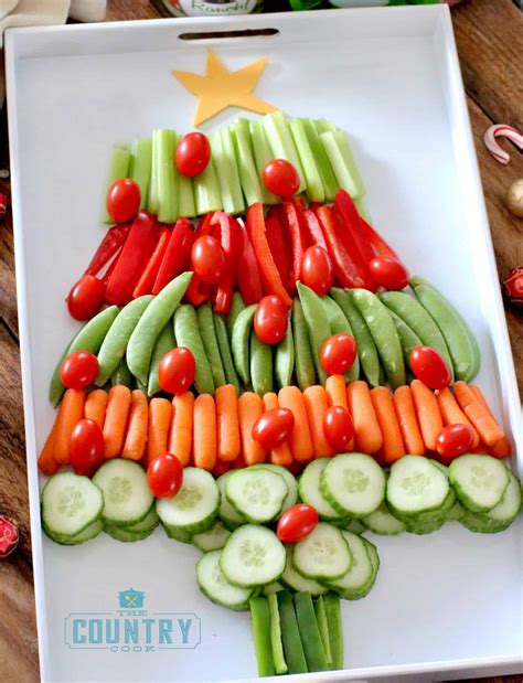 christmas tree veggie trays