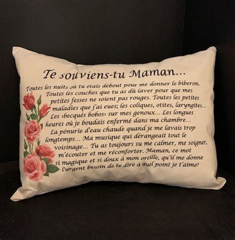 Coussin te souvient tu maman Aux P tits Cados Là où chaque moment trouve son présent