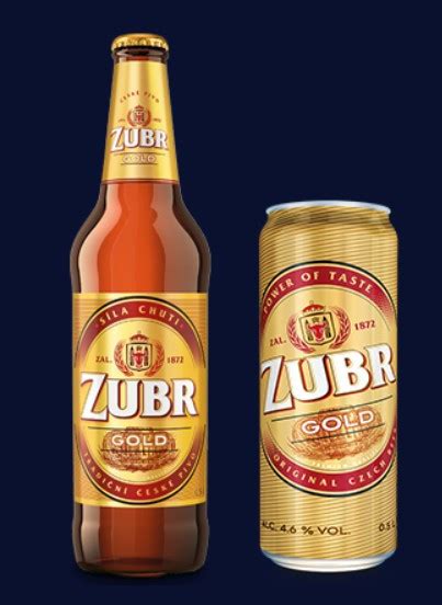 Zubr Gold - světlé výčepní pivo - pivovar Zubr - 0.5L | Vínopivotéka u Čápa