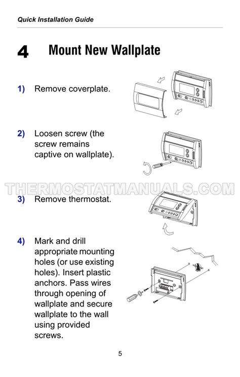 Honeywell Rth2310b Thermostat Quick Installation Guide