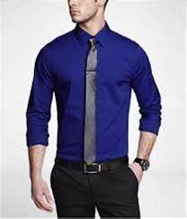 Blue Dress Shirt With Black Tie