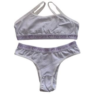 Kit Conjuntos De Lingerie Sem Bojo Paty Grife Em Algod O Atacado Shopee Brasil