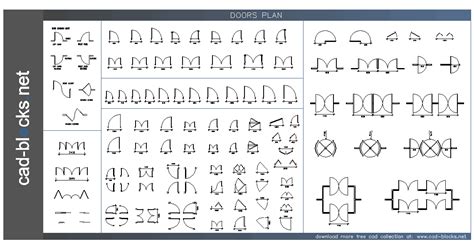 Doors Cad Blocks Doors In Plan View