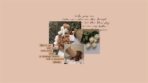 Desktop Wallpaper Light Nude Colour Laptop Wallpaper Aesthetic Pastel Wallpaper Desktop