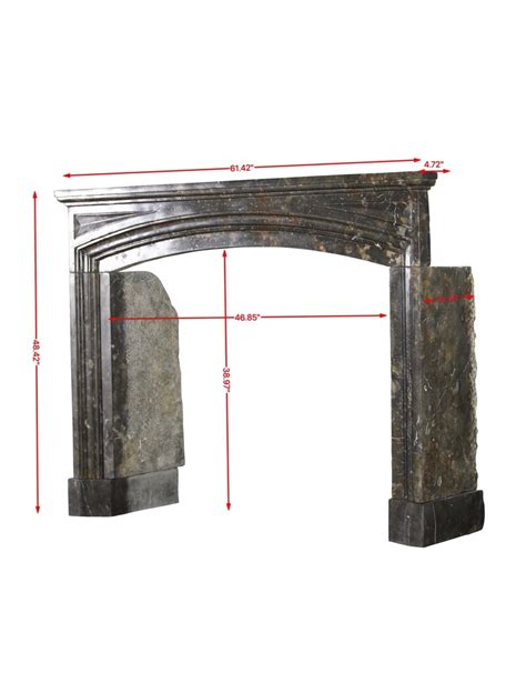 Chimenea De Piedra Fósil Henri Ii Bleu The Antique Fireplace Bank