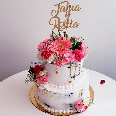 Naked Cake Con Flores Naturales HAPPY DESSERT