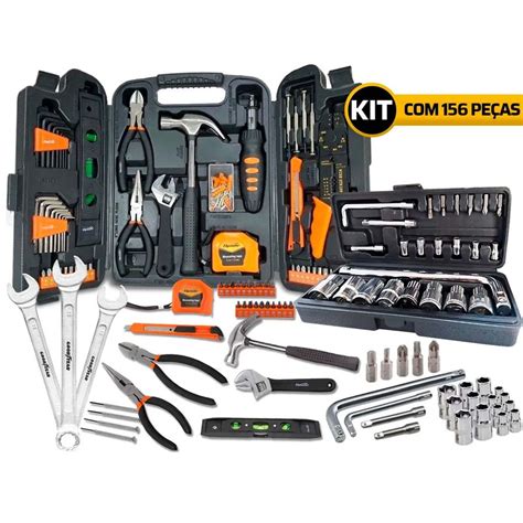 Kit Jogo De Ferramentas Completo 156 Pçs C Soquetes Chaves Shopee Brasil