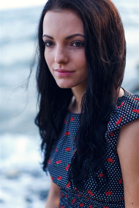 Pretty Dark Haired Babe Sapphira A Exposes Her Slim Figure On Her Bed Coedcherry