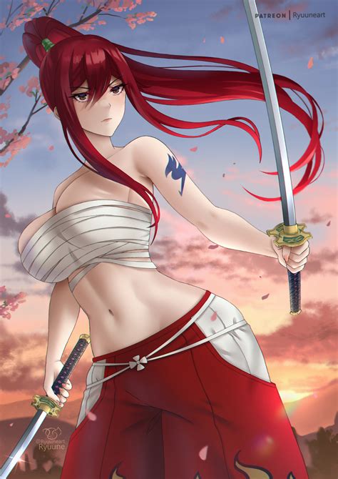 Erza Scarlet Fairy Tail Drawn By Ryuuneart Danbooru