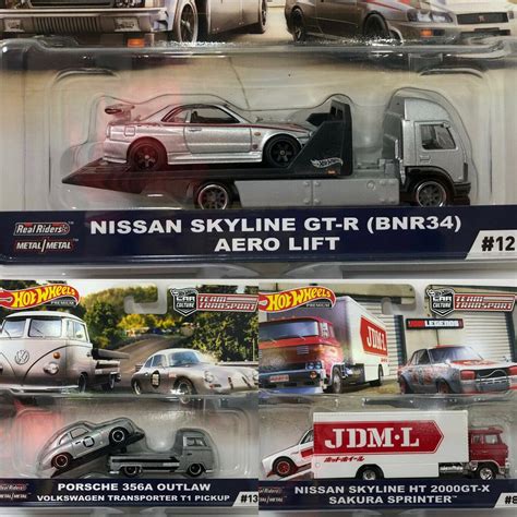 Hot Wheels Team Transport Mix E Skyline R34 Set Shopee Malaysia