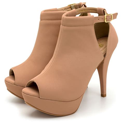 Sandália Feminina Fechada Salto Fino Napa Nude Numeração Especial DROPSHIPPING GRIFFE