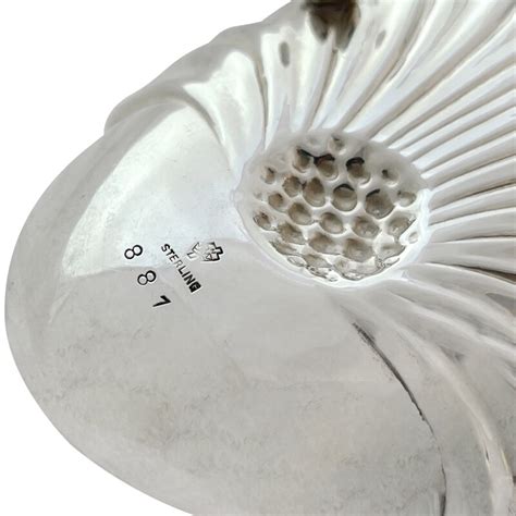 manchester silver  vintage american silver fluted serving dish