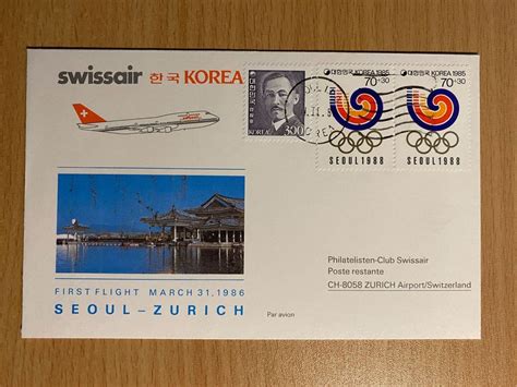 Swissair Erstflug Seoul Z Rich Kaufen Auf Ricardo