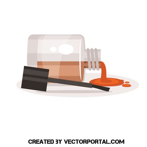 Open nail polish Royalty Free Stock SVG Vector and Clip Art