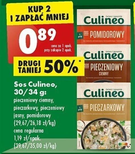 Promocja Culineo Sos G W Biedronka