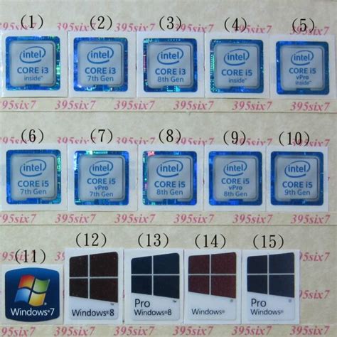 Intel Core I3 I5 Sticker 6th 7th 8th 9th Gen Os Sticker 2 Pcs Per Lot Ebay