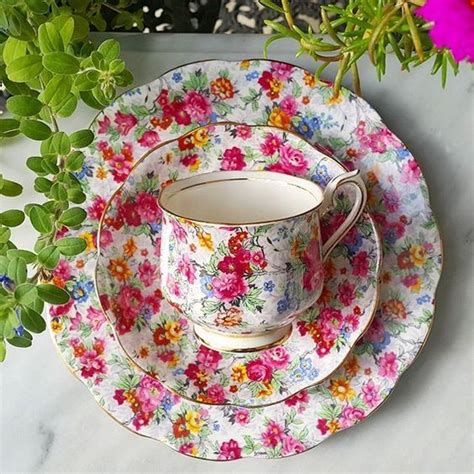Vintage Chintz Teacup and Breakfast Plate by Royal Albert England