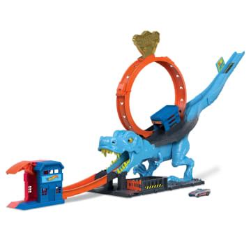 Hot Wheels City T Rex Chomp Down Playset Mattel