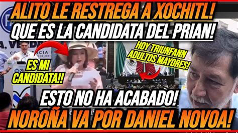 XOCHITL DICE QUE NO MILITA EN NINGUN PARTIDO ALITO LE RESTREGA QUE ES