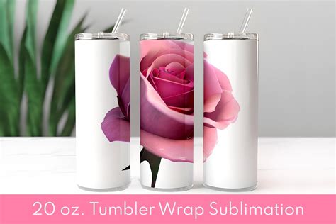 Rose Flower V D Tumbler Wrap Graphic By Tcha Studio Creative Fabrica