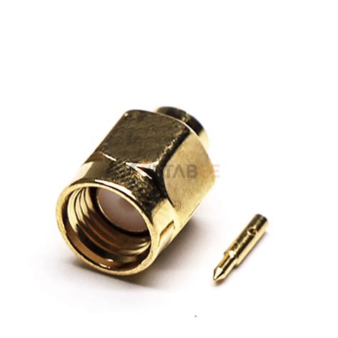 SMA Male Coaxial Solder Cable Type Connector Straight 50 Ohm MetabeeAI