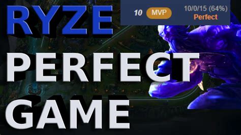 Rank 1 Ryze Perfect Game In Challenger Unkillable Ryze Vs Zoe