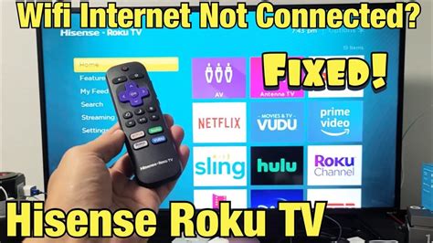 Hisense Roku Tv Wifi Internet Network Not Connecting Fixed Youtube