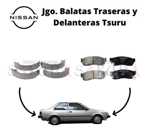 Paquete Balatas Para Las 4 Ruedas Tsuru 1986 Fp Meses Sin Intereses