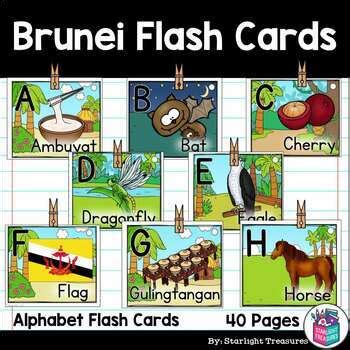 alphabet flash cards  early readers country  brunei tpt
