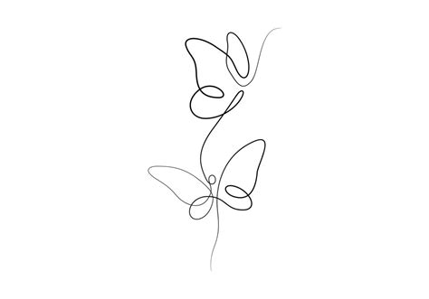 Flying butterfly continuous single line drawing digital illustration 43061808 Vector Art at Vecteezy