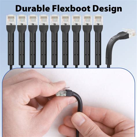 Cyberguys Slim Cat6a Ethernet Cable Ultra Slim 10gbps Flexboot Patch