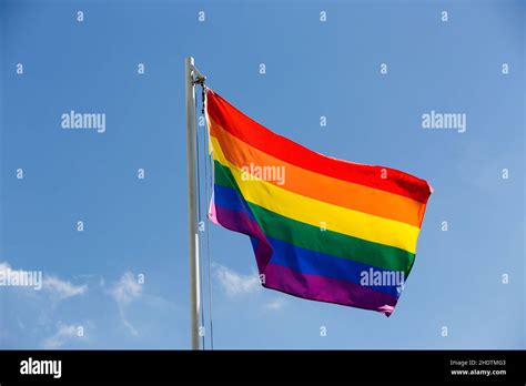Homosexuality Rainbow Flag Gay Homosexualities Homosexuals Lgbt Rainbow Flags Stock Photo