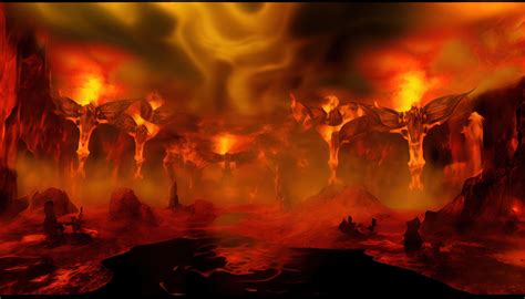 Abstract Panoramic Background With Hell Landscape Wallpaper 22575027