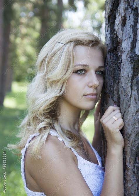 Sad Blonde Woman Stock Photo Adobe Stock