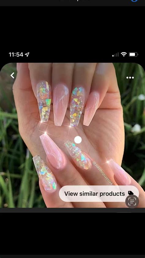Pink Nude Glitter Nails Nails Pink Glitter Nails Jelly Nails