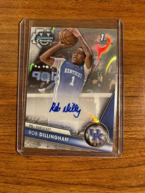 Topps Bowman Chrome Lave Voiture Rob Dillingham Kentucky