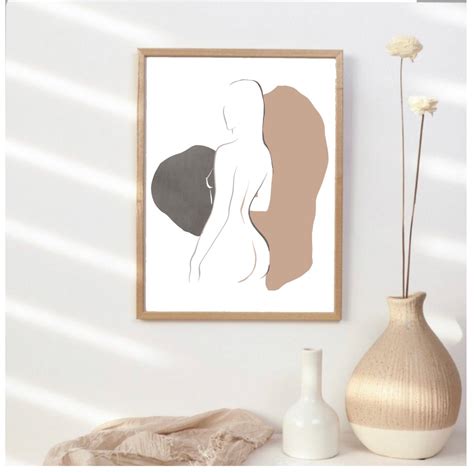Nude Figure Art Print Iii Line Drawing Abstract Wall Art Etsy Canada