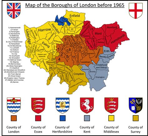 Map of London boroughs pre-1965. (fixed) : r/MapPorn